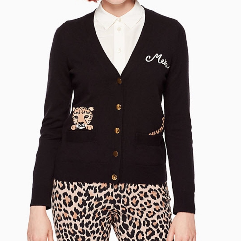 Kate Spade Broome Street Leopard Cardigan
